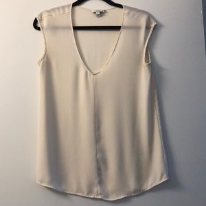 J. Crew Tops - JCREW Ivory Silk Cap Sleeve Top - Size 2 J. Crew Tops - JCREW Ivory Silk Cap Sleeve Top - Size 2